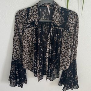 Free People Floral Blouse